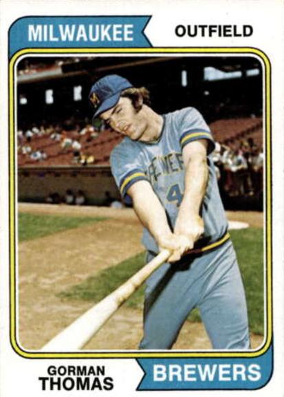 Gorman Thomas #288 Baseball Cards 1974 Topps
