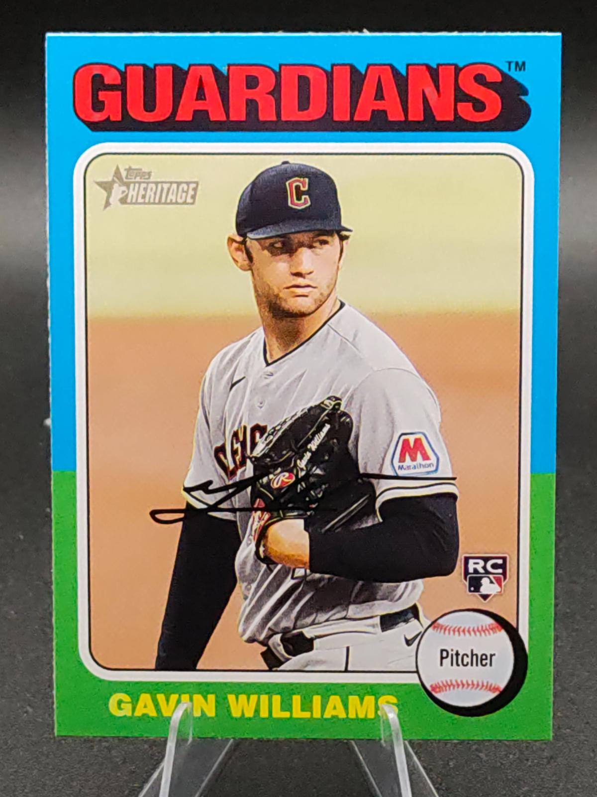 Gavin Williams #489 Baseball Cards 2024 Topps Heritage