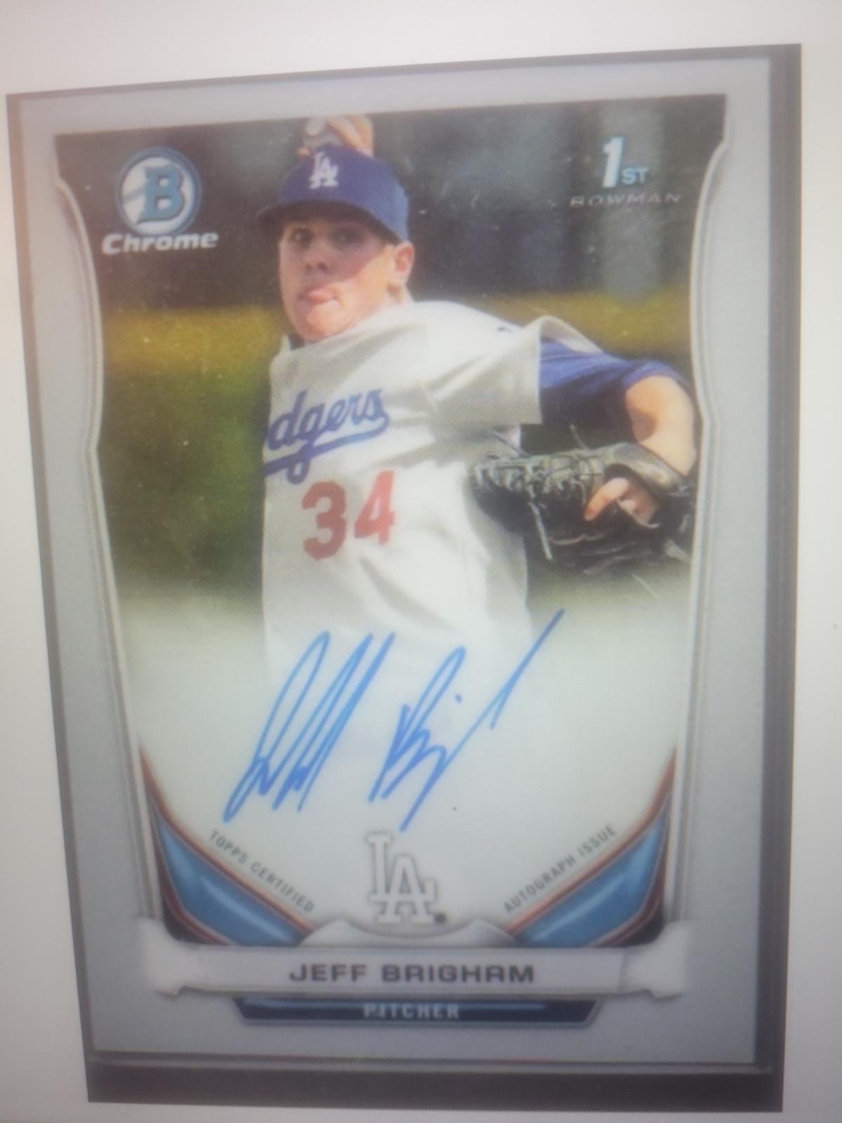 Jeff Brigham #BCA-JB 2014 Bowman Chrome Autograph Prospects Baseball