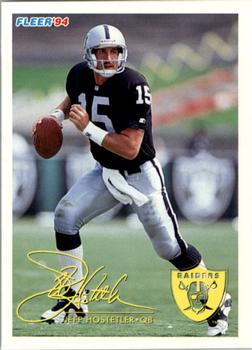 Jeff Hostetler #75 1994 Fleer Shell Fact Football