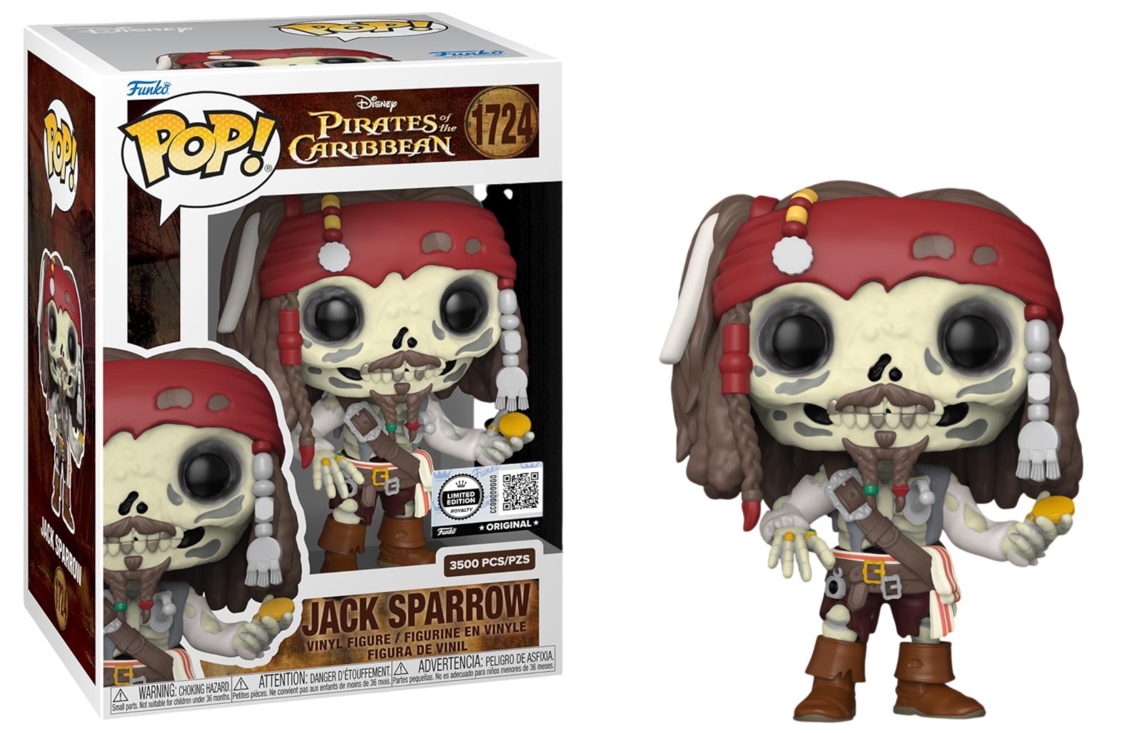 Jack Sparrow #1724 Pirates of the Carribean Funko Pop box and figure