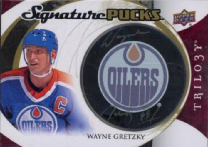Wayne Gretzky #SP-WG Hockey Cards 2015 Upper Deck Trilogy Signature Pucks