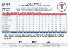 Back Of Card | Josh Smith Baseball Cards 2024 Topps Update