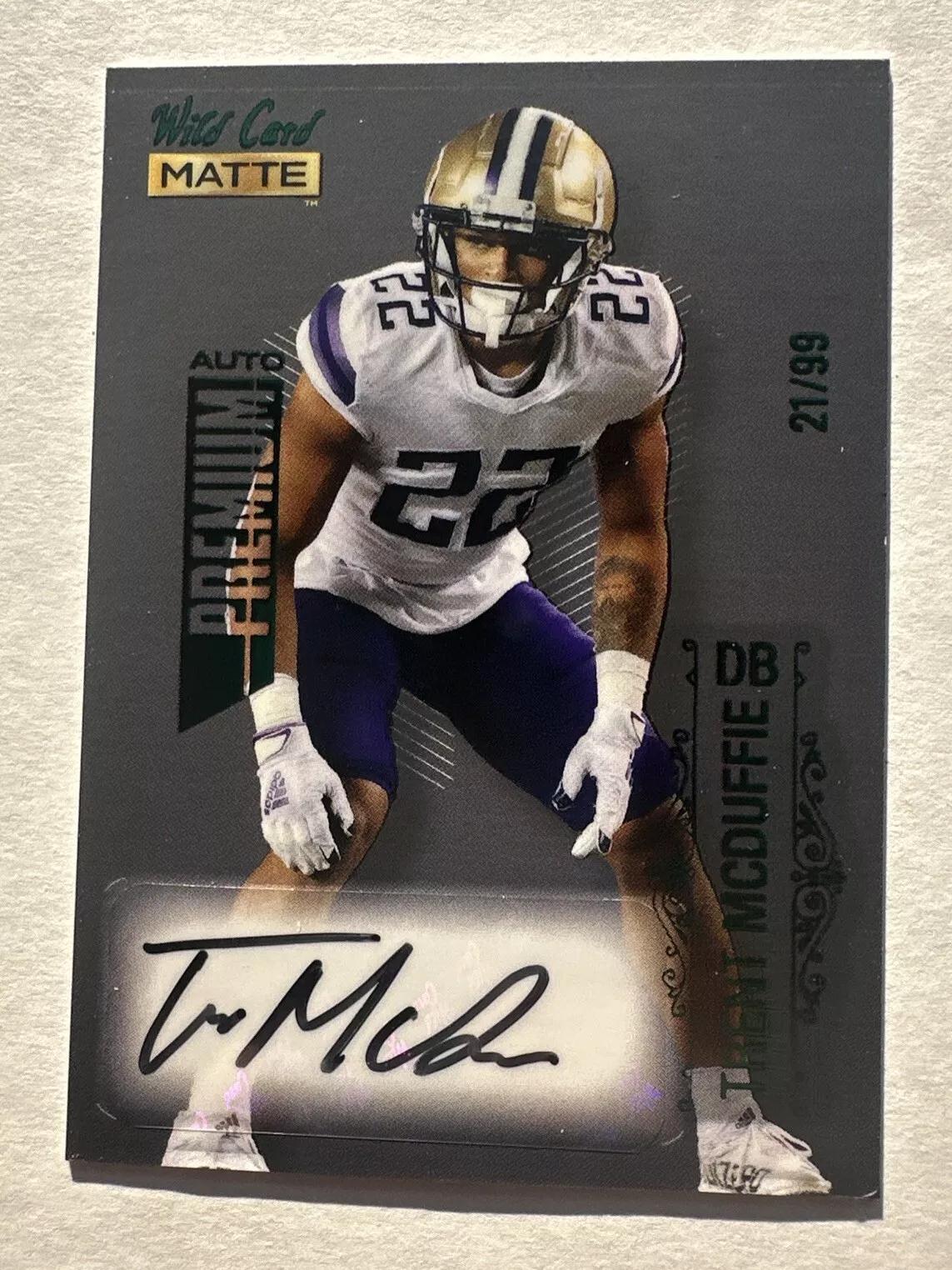 Trent McDuffie #MB-107 2022 Wild Card Matte Black Football