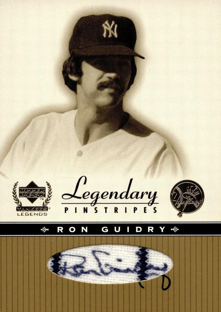 Ron Guidry #RG-A 2000 Upper Deck Yankees Legends Baseball Legendary Pinstripes Autographs