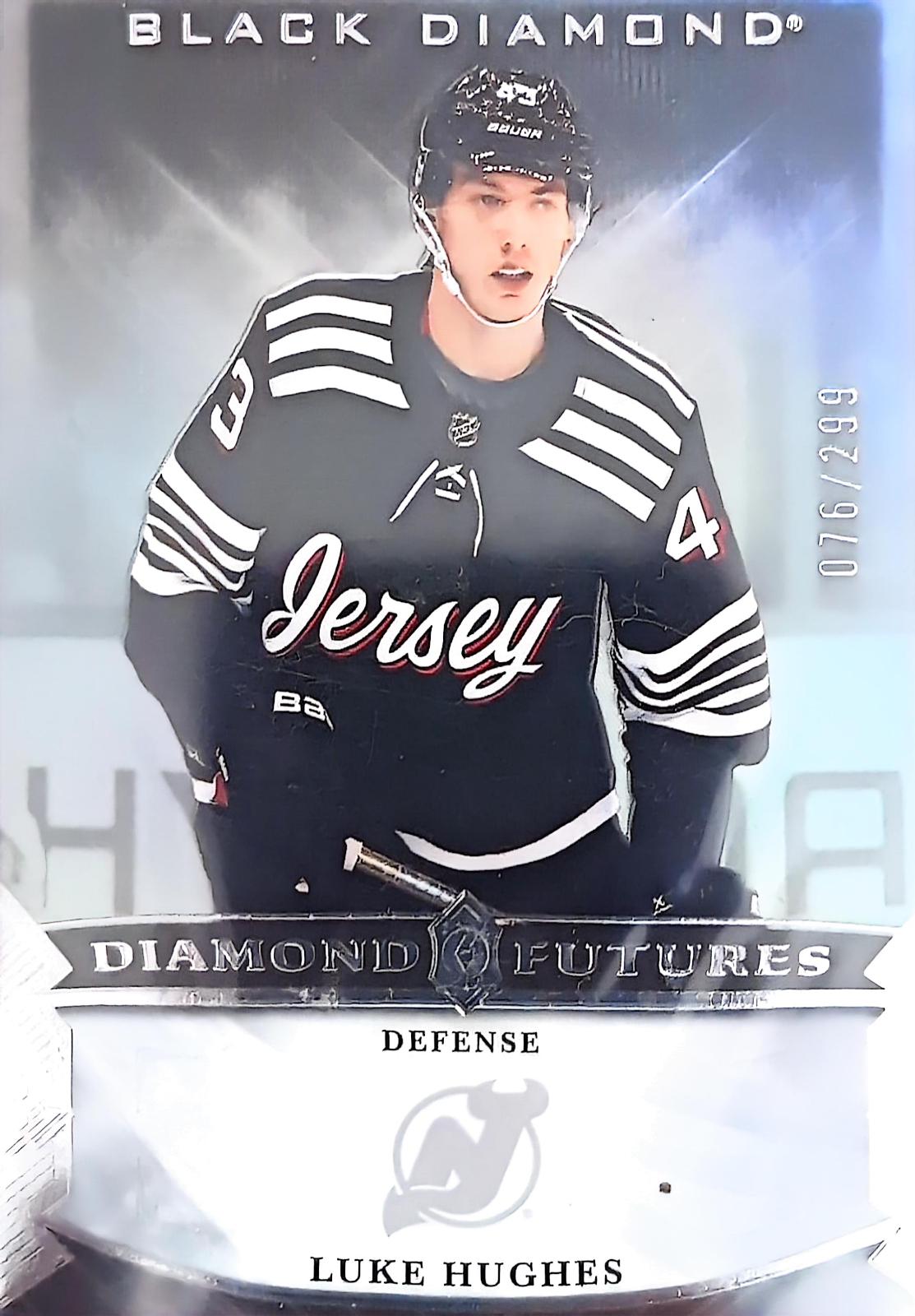 Luke Hughes #BDF-LH Hockey Cards 2023 Upper Deck Black Diamond Future