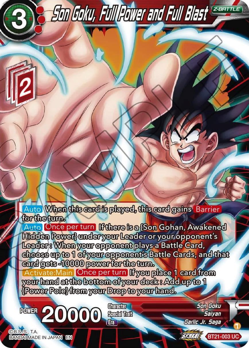 Son Goku, Full Power and Full Blast BT21-003 Dragon Ball Super Wild Resurgence