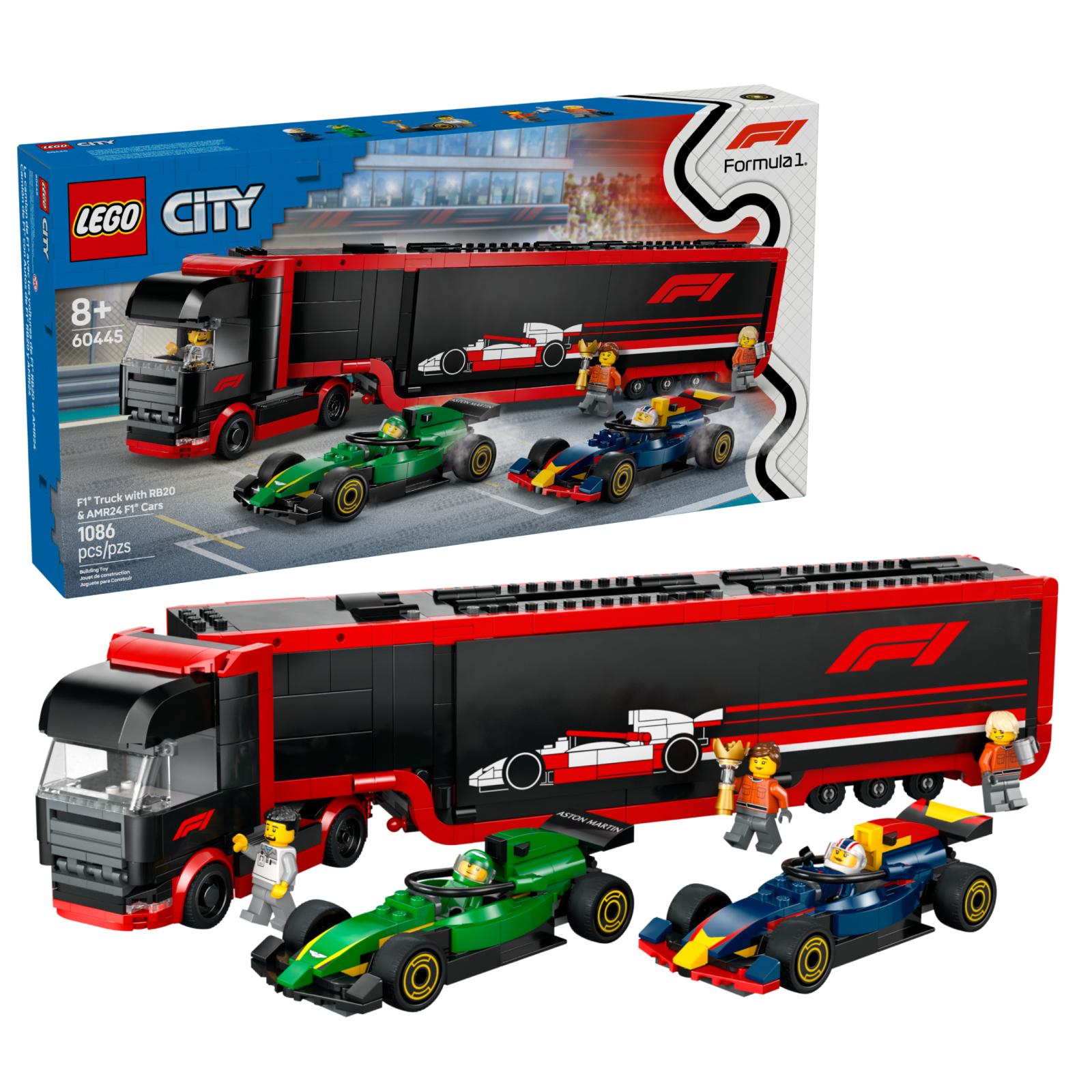 F1 Truck With RB20 & AMR24 F1 Cars #60445 LEGO City