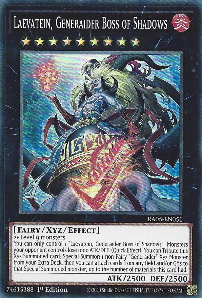 Laevatein, Generaider Boss of Shadows [Super Rare] RA05-EN051 Prices |  YuGiOh Rarity Collection 5 | YuGiOh Cards