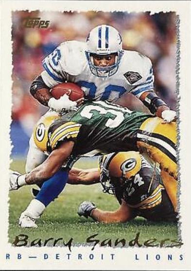 Barry Sanders #110 Football Cards 1995 Topps