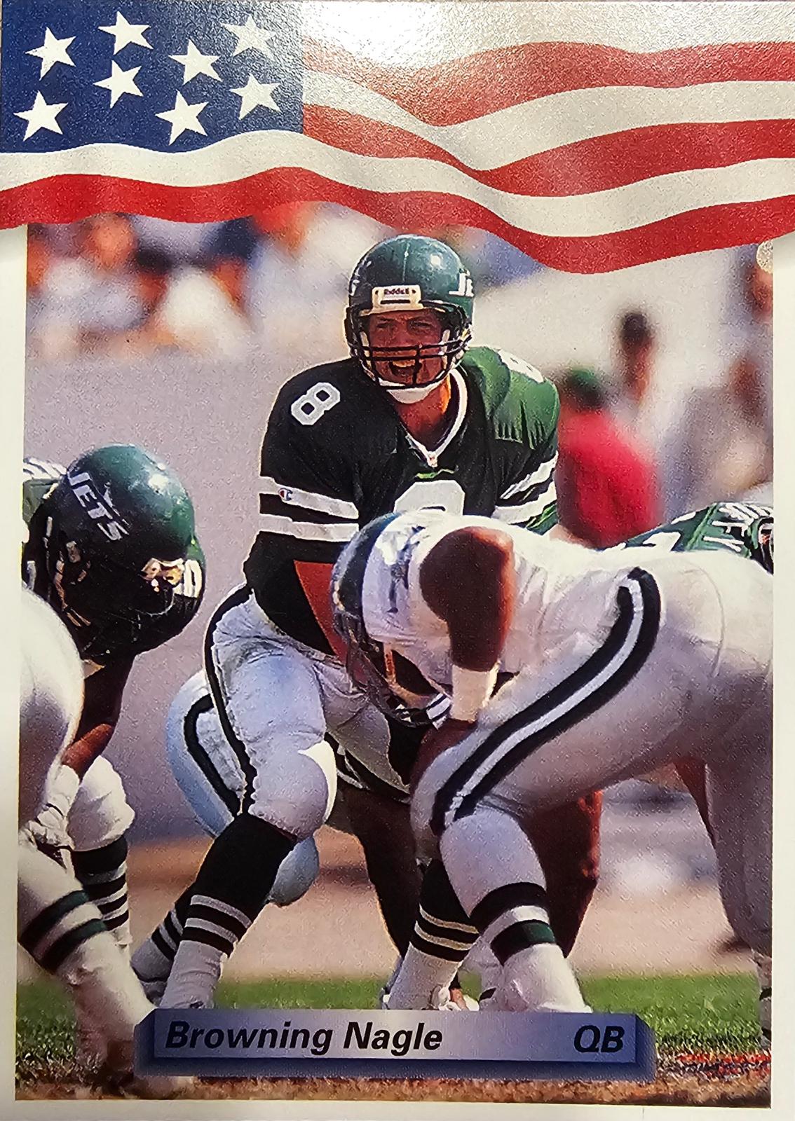 Browning Nagle #160 Football Cards 1992 All World