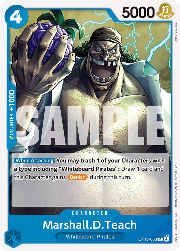 ワンピース カードゲーム 2024 ONE PIECE OP01 JP Marshall D. Teach Marshall.D.Teach OP13-053 Prices | One Piece Carrying on His Will
