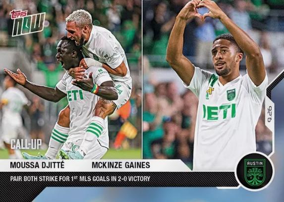 Moussa Djitte, McKinze Gaines #152 Soccer Cards 2021 Topps Now MLS
