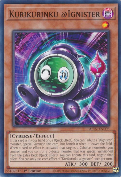Kurikurinku Ignister ALIN-EN003 YuGiOh Alliance Insight