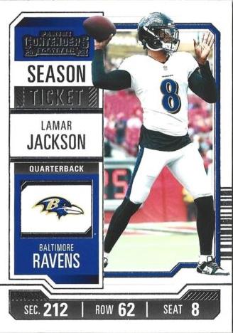 Lamar Jackson #9 Football Cards 2023 Panini Contenders
