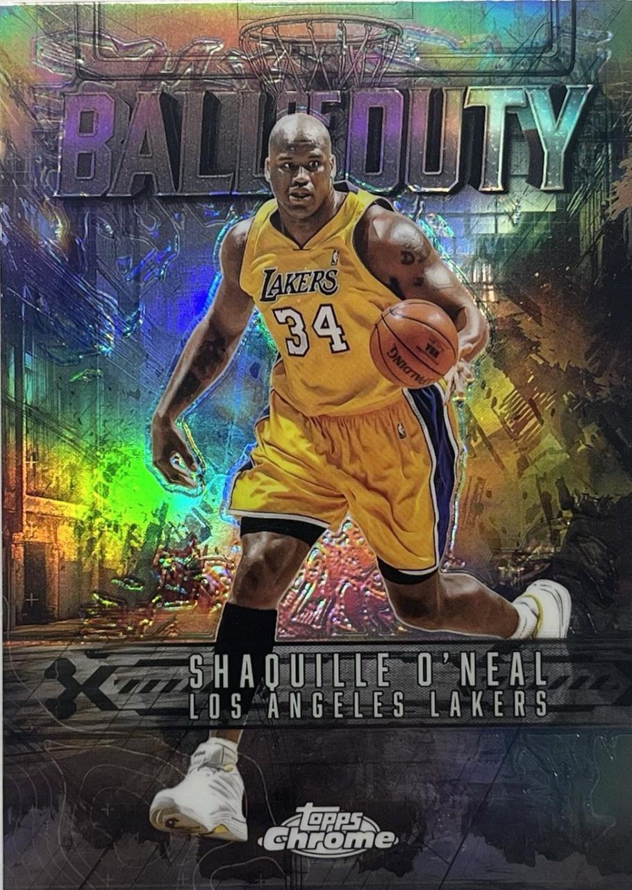 2025 Topps Chrome Ball Of Duty Shaquille O'Neal [Refractor] #BD-18 card