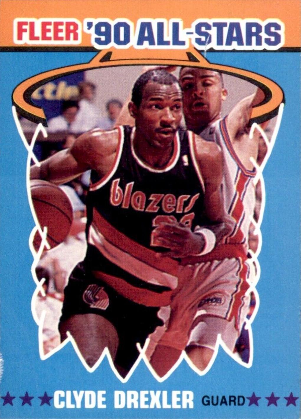 Clyde Drexler #11 Basketball Cards 1990 Fleer All Stars