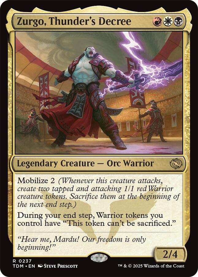 Zurgo, Thunder's Decree #237 Magic Tarkir: Dragonstorm
