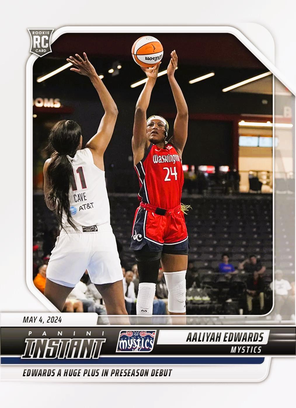 Aaliyah Edwards #5 Basketball Cards 2024 Panini Instant WNBA