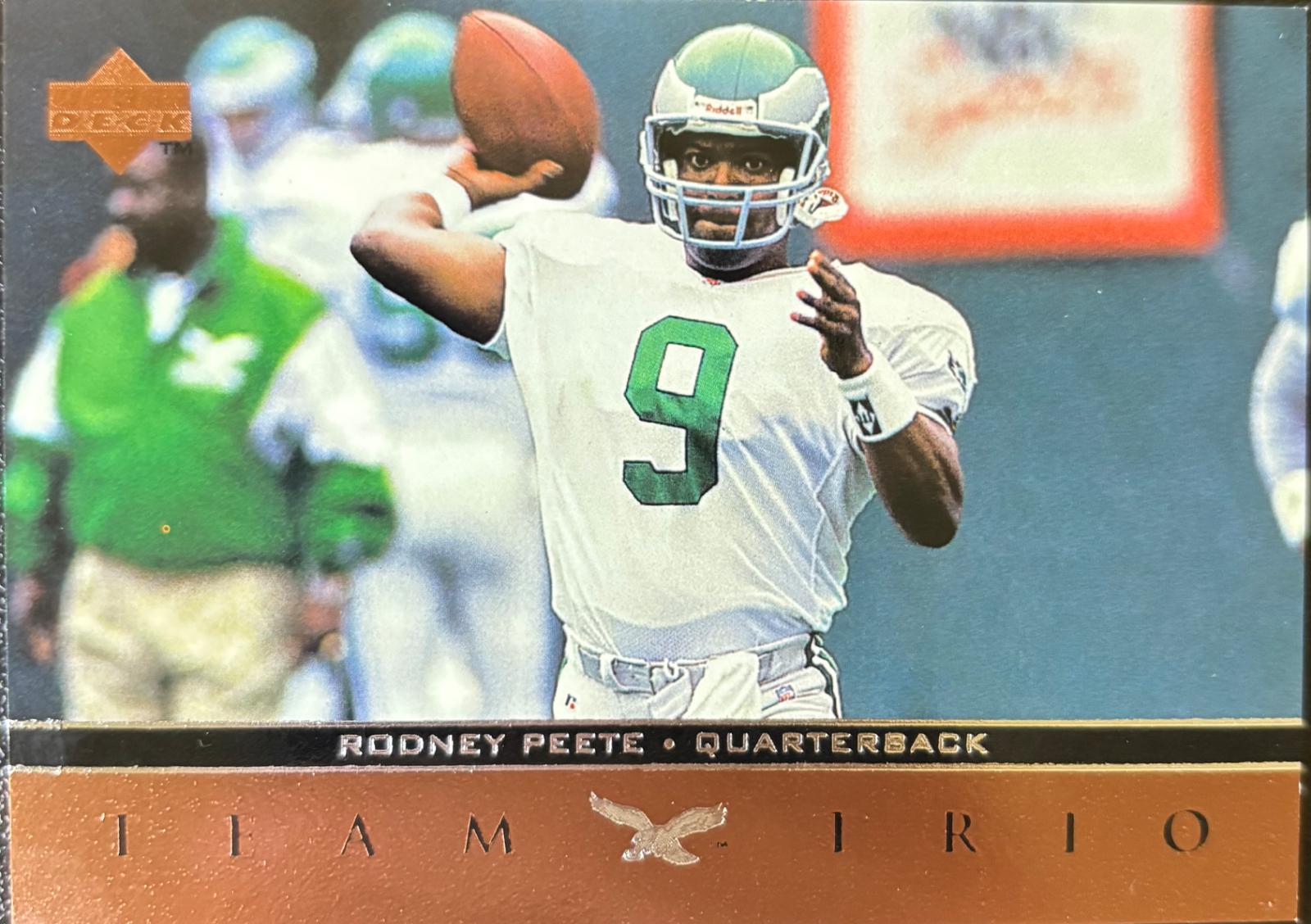 Rodney Peete #TT42 Football Cards 1996 Upper Deck Team Trio