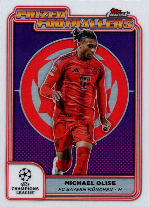 Michael Olise #PF-12 2024 Topps Finest UEFA Prized Footballers