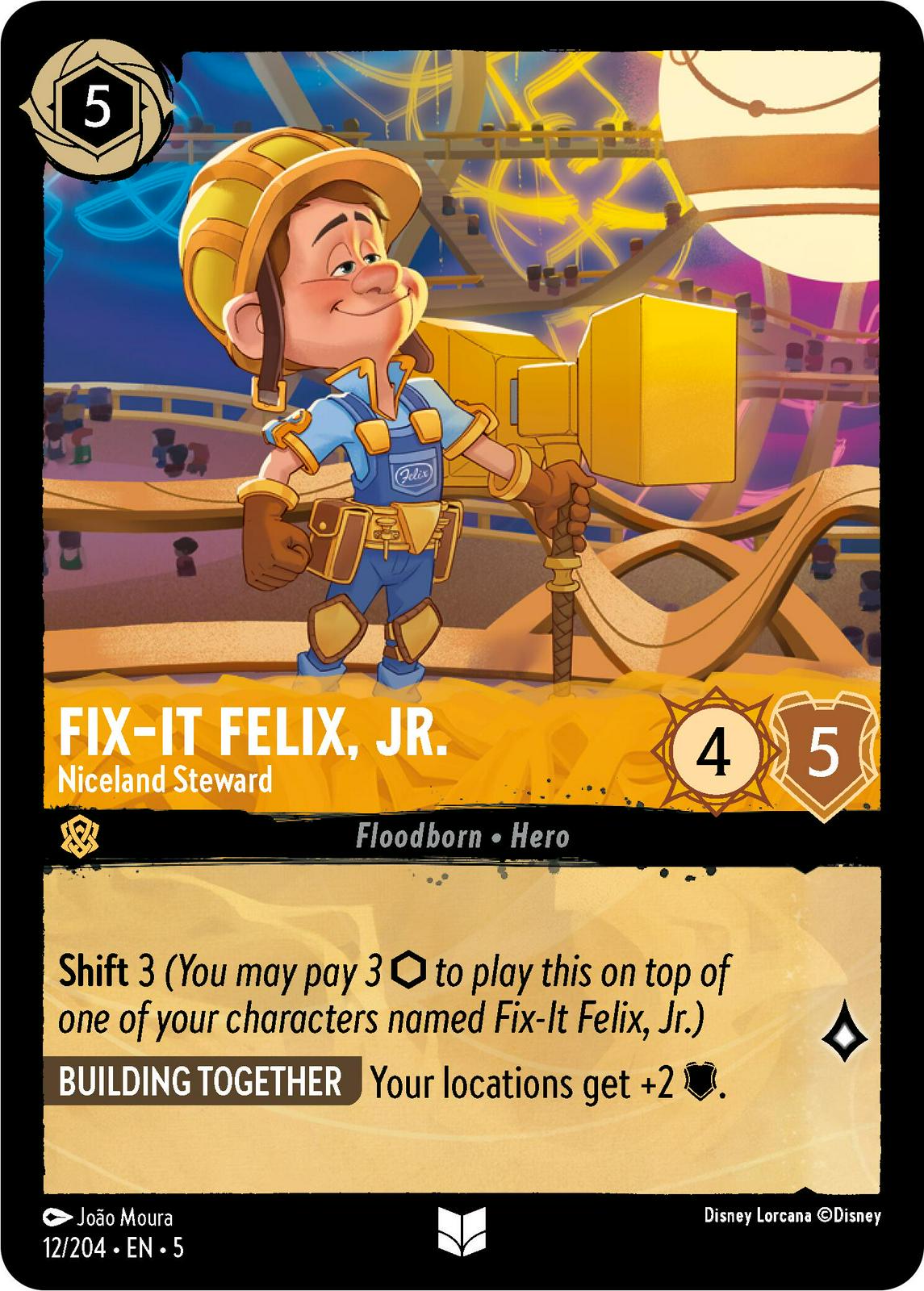 Fix-It Felix, Jr. - Niceland Steward #12 Lorcana Shimmering Skies
