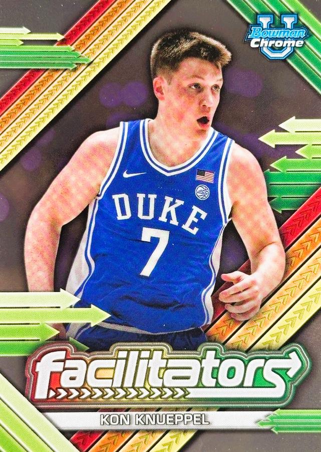 Kon Knueppel #F-8 Basketball Cards 2024 Bowman Chrome University Facilitators