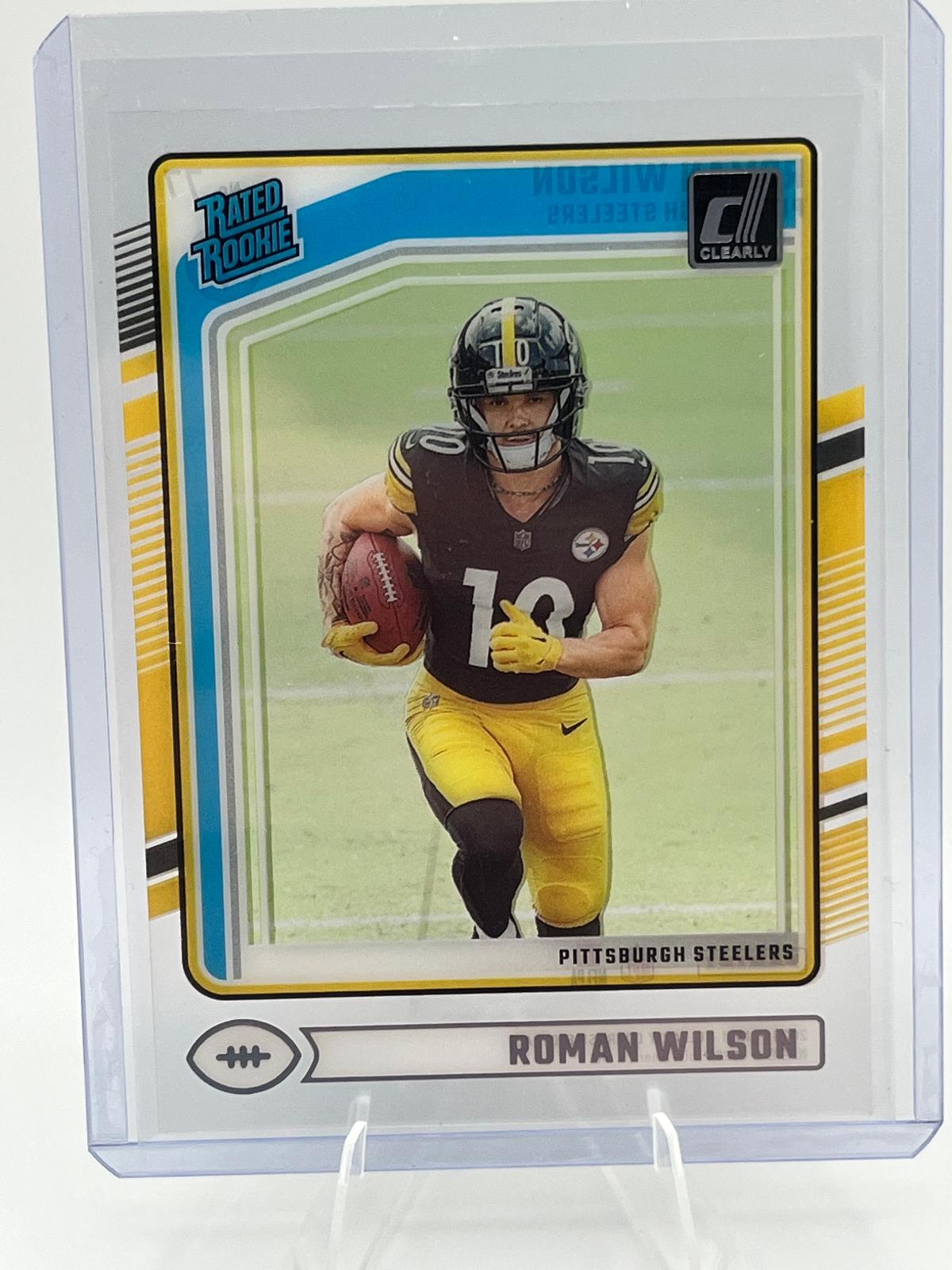 Roman Wilson #77 Football Cards 2024 Clearly Donruss