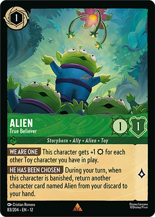 Disney Lorcana リトル・グリーン・メン 229/204 Alien - True Believer [Foil] #83 Prices | Lorcana Wilds Unknown