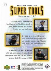 Back | Ichiro Suzuki Baseball Cards 2001 Upper Deck MVP Super Tools