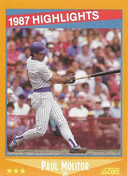 Paul Molitor #660 1988 Score Baseball