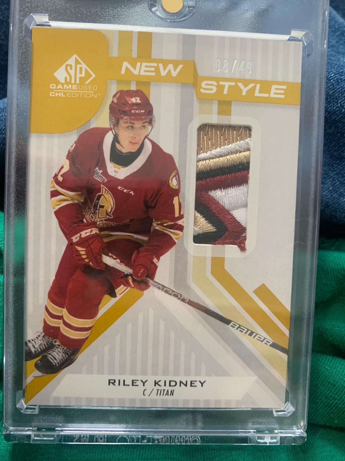 Riley Kidney #NS-KI 2021 Sp Game Used Chl New Style Hockey