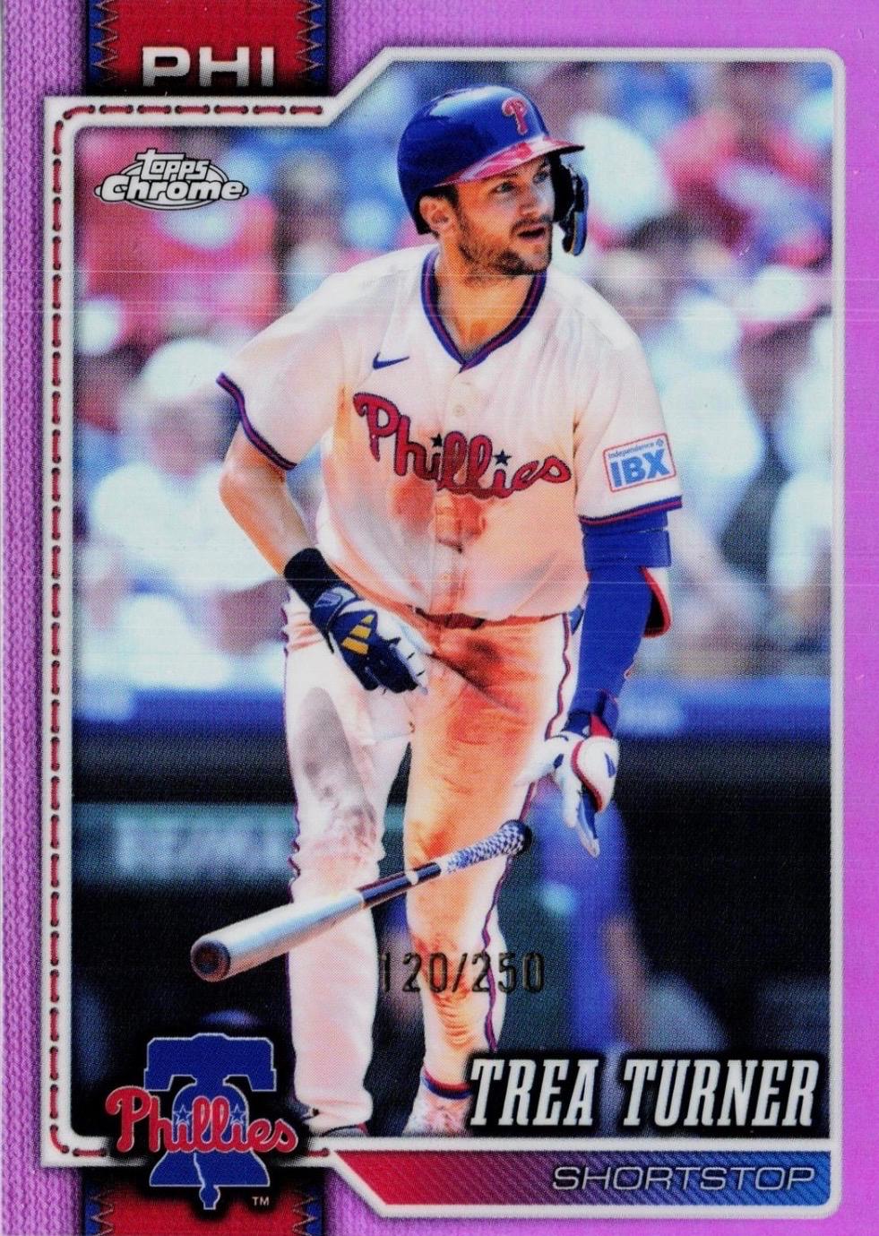 Trea Turner [Pink Refractor] (2026 Topps Chrome)