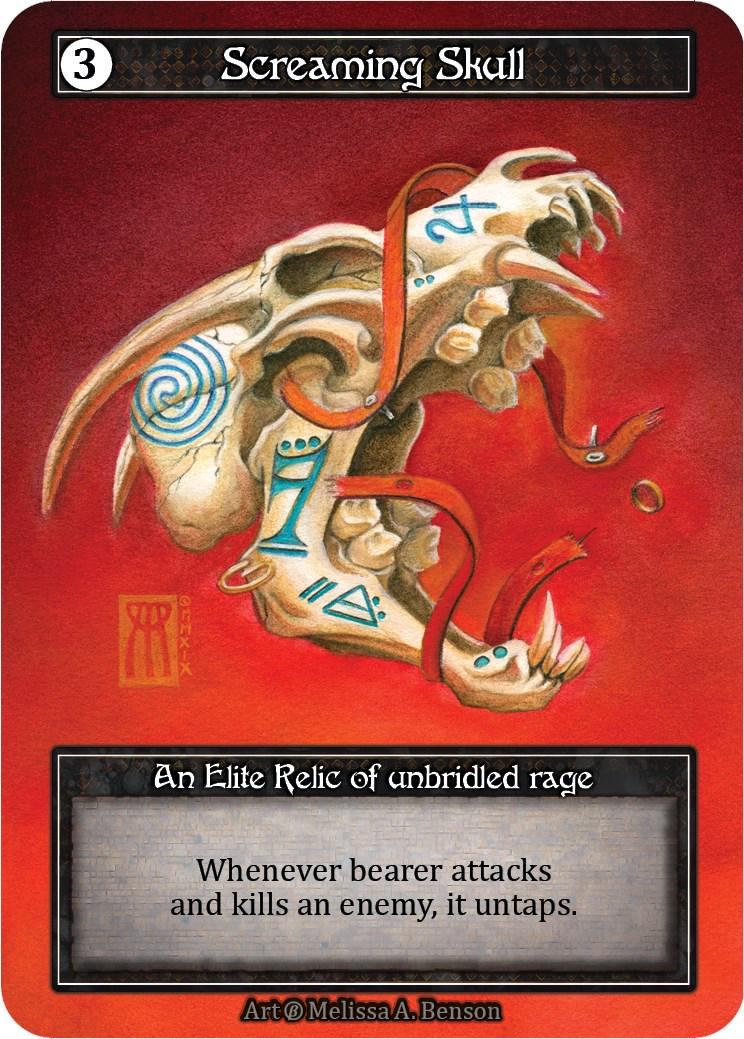 Screaming Skull [Foil] (Sorcery: Contested Realms Beta)