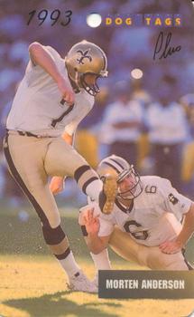 Morten Andersen #97 1993 Chris Martin Enterprises Dog Tags Plus Football