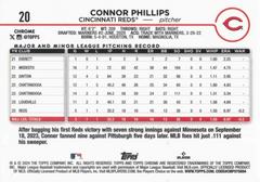 Back Of Card | Connor Phillips Baseball Cards 2024 Topps Chrome