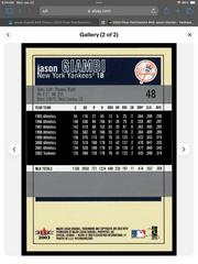 Card Back | Jason Giambi Baseball Cards 2003 Fleer Patchworks