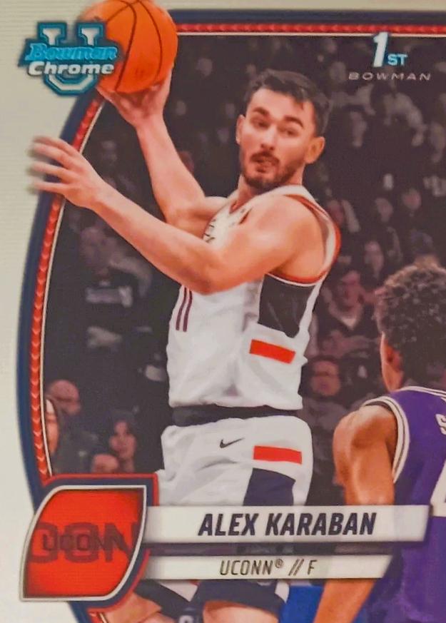 Alex Karaban #100 Basketball Cards 2024 Bowman Chrome University
