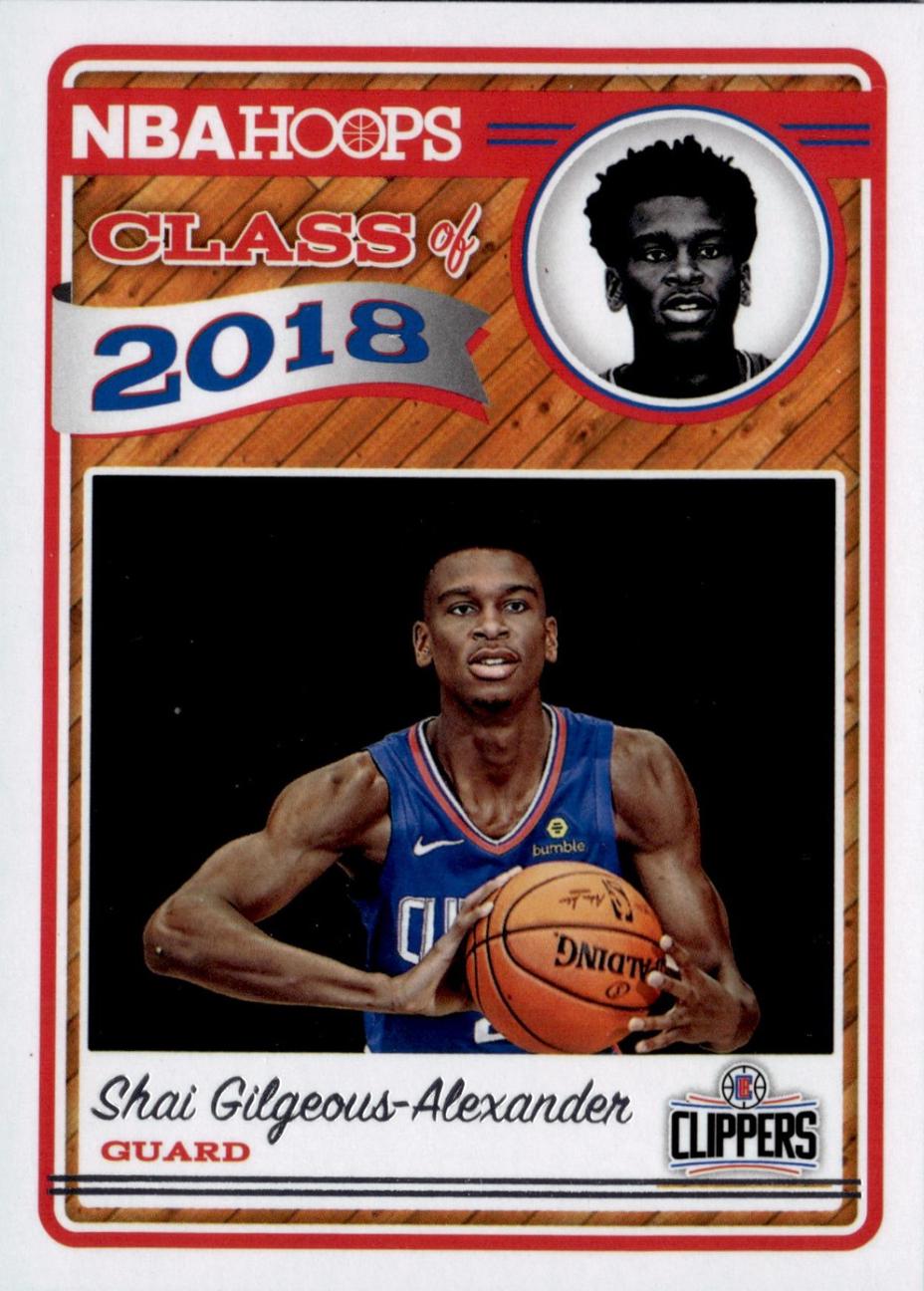 Shai Gilgeous Alexander #11 Basketball Cards 2018 Panini Hoops Class of 2018