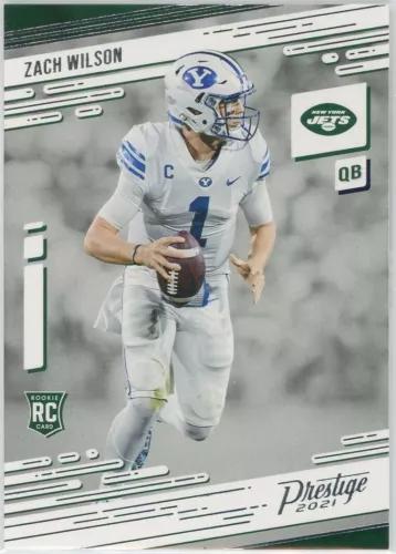 Zach Wilson #202 Football Cards 2021 Panini Prestige