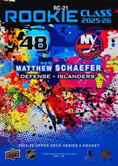 Matthew Schaefer #RC-21 Prices [Rookie] | 2025 Upper Deck Series 2 ...
