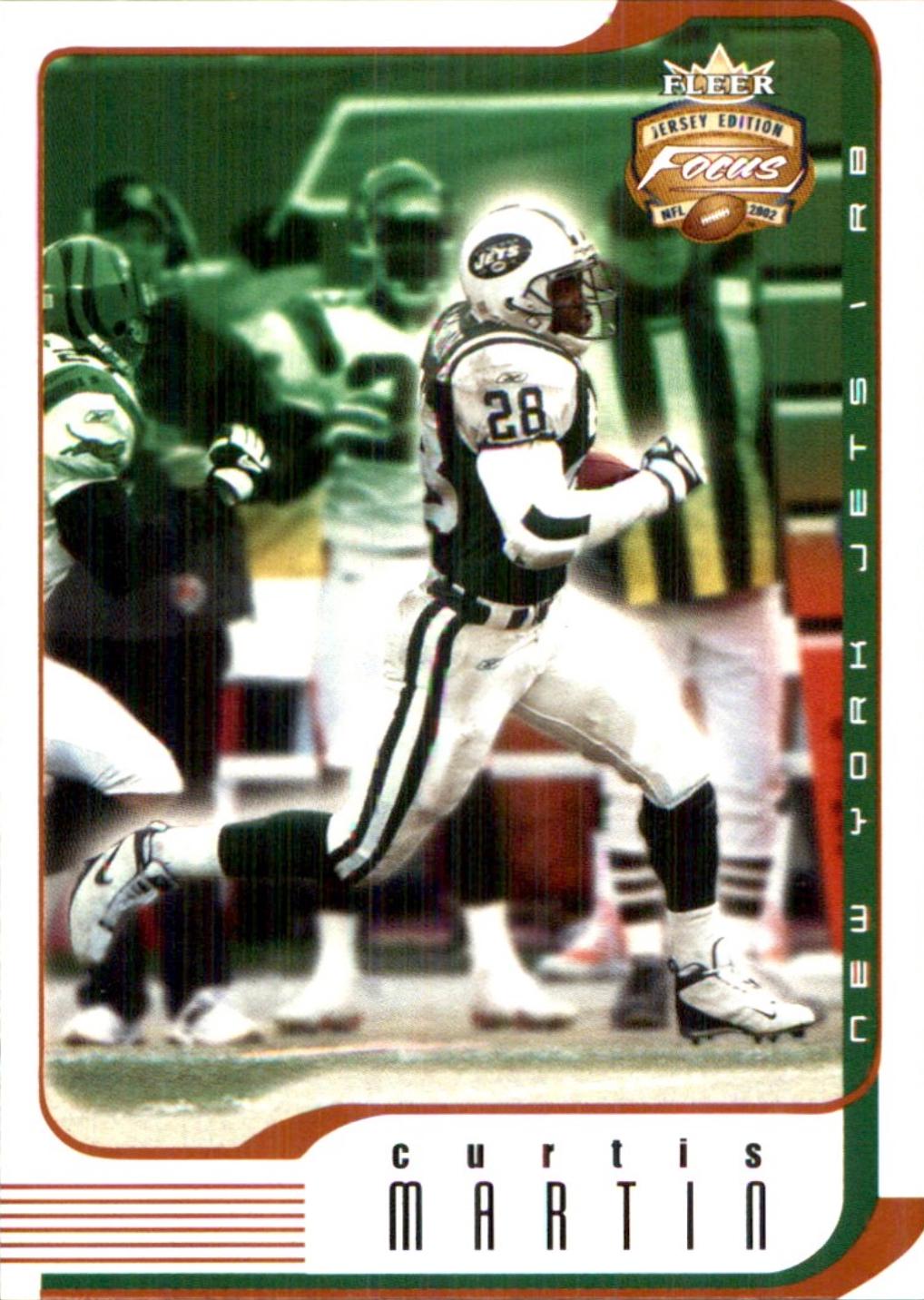 Curtis Martin #2 2002 Fleer Focus Jersey Edition Football