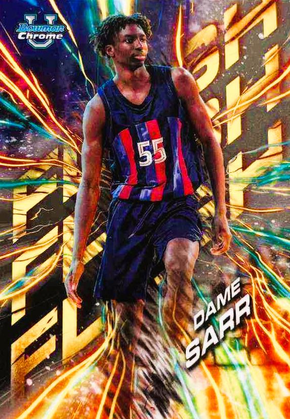 Dame Sarr #FL-11 Basketball Cards 2024 Bowman Chrome University Flash