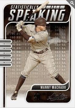 Manny Machado #SS-10 Baseball Cards 2021 Panini Absolute Statistically Speaking