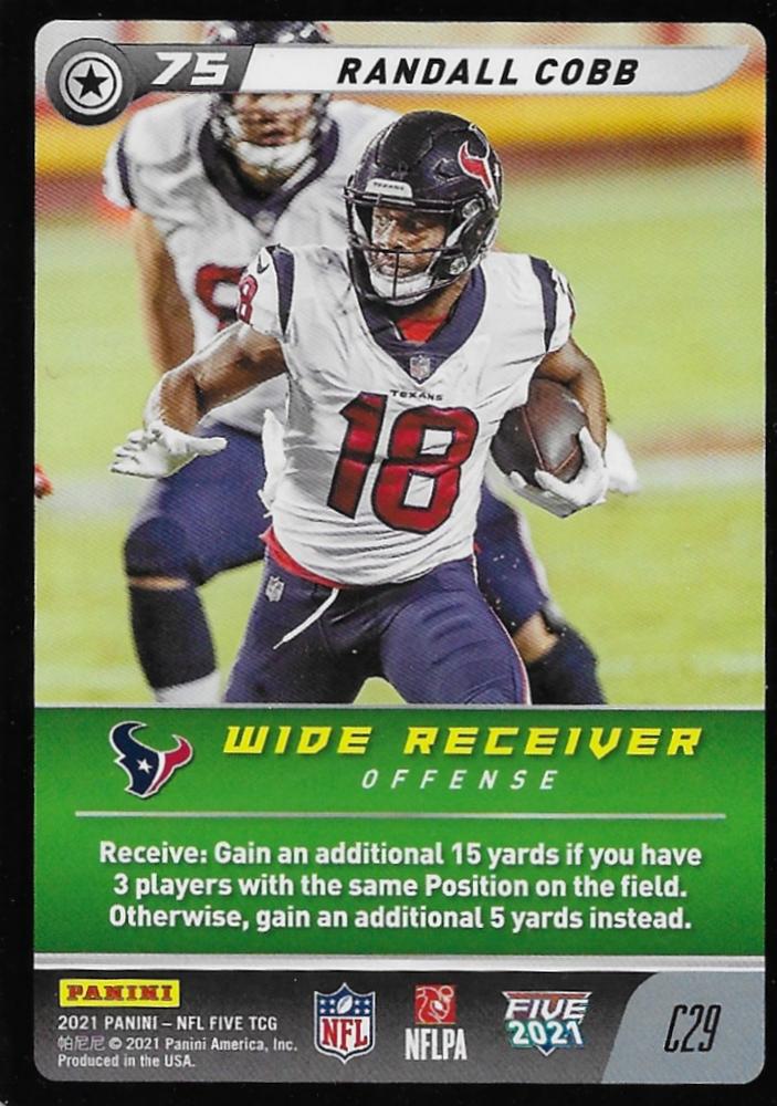Randall Cobb #C29 2021 Panini NFL Five