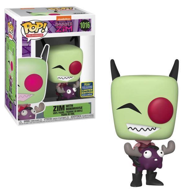 Zim With Minimoose #1016 Invader Zim Funko Pop Summer Convention Convention exclusive box and figure