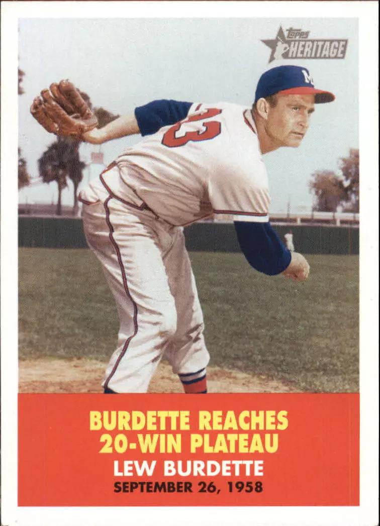 Lew Burdette #FB6 Baseball Cards 2007 Topps Heritage Flashbacks