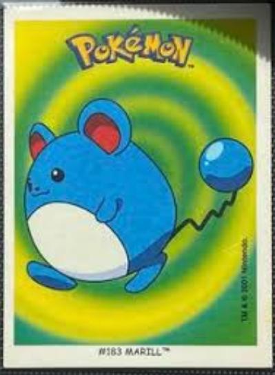 Tap to enlarge Marill, Pokemon 2001 Dunkin Boomer