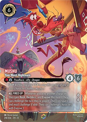 Mushu - Your Worst Nightmare #218 Lorcana Reign of Jafar