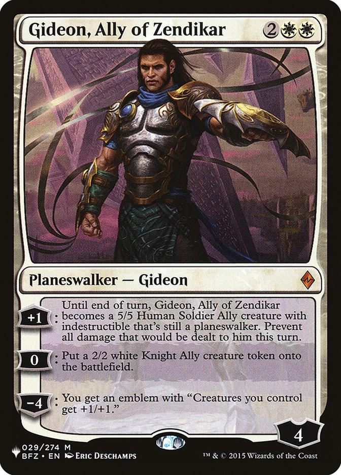 Gideon, Ally of Zendikar #29 Magic The List Reprints